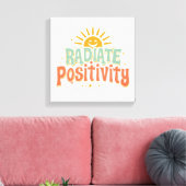 Cheerful and Motivational Sunny Saying Canvas Afdruk (Insitu (Woonkamer))