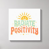 Cheerful and Motivational Sunny Saying Canvas Afdruk (Voorkant)