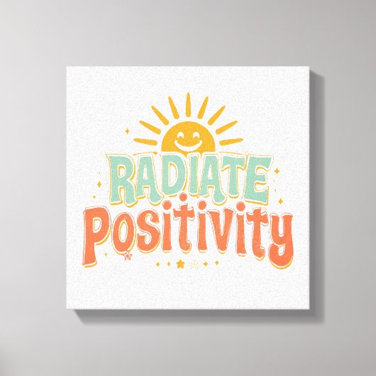 Cheerful and Motivational Sunny Saying Canvas Afdruk (Voorkant)