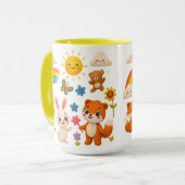 Cheerful Animals and Rainbow Ceramic Mug Mok (Voorkant links)