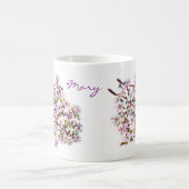 Cheerful Apple Blossom Blooms Acrylverf Koffiemok (Center)