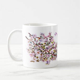 Cheerful Apple Blossom Blooms Acrylverf Koffiemok