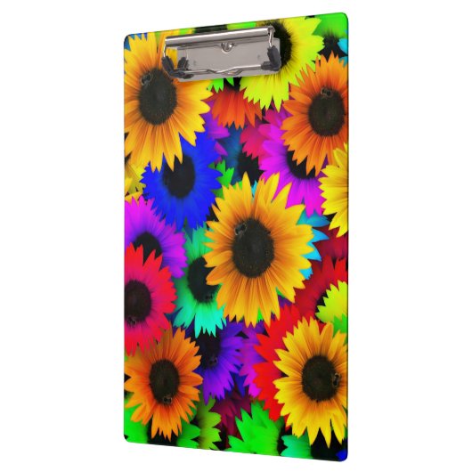 Cheerful Array of Colorful Sunflower Klembord (Links)