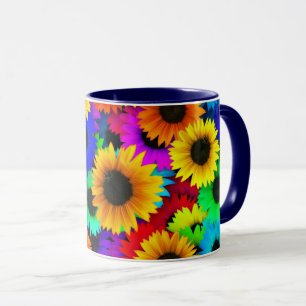 Cheerful Array of Colorful Sunflower Mok