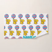 Cheerful Baby Elephant Hot Air Balloon Handdoek (Handdoek)