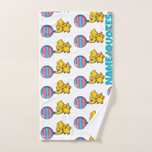 Cheerful Baby Elephant Hot Air Balloon Handdoek (Handdoek)