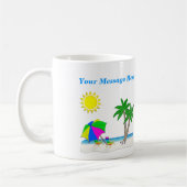Cheerful Beach Theme Mokken Persoonlijke koffiekop (Links)