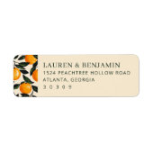 Cheerful Beige Citrus Oranges Etiket (Voorkant)