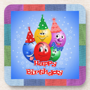 Cheerful Birthday-ballonnen Bier Onderzetter