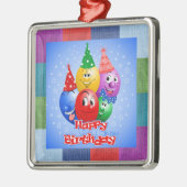 Cheerful Birthday-ballonnen Metalen Ornament (Links)