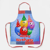 Cheerful Birthday-ballonnen Schort (Voorkant)