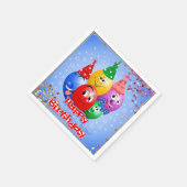 Cheerful Birthday-ballonnen Servet (Hoek)