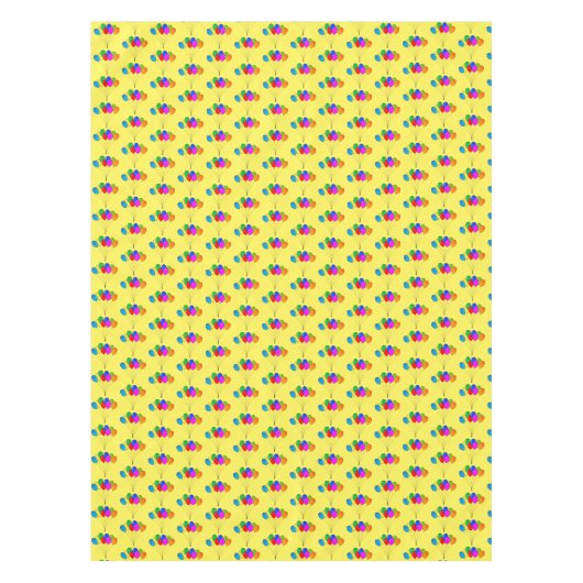 Cheerful Birthday party tafellade met ballonnen Tafelkleed (Voorkant)