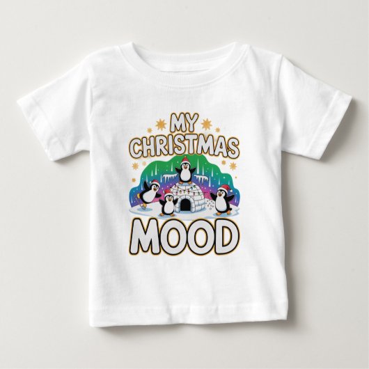 Cheerful Black Festive Penguin Igloo Christmas (Voorkant)