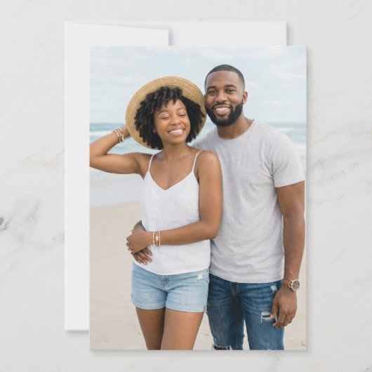 Cheerful Blue Beach Photo Kaart (Voorkant)
