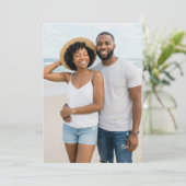 Cheerful Blue Beach Photo Kaart (Staand voorkant)