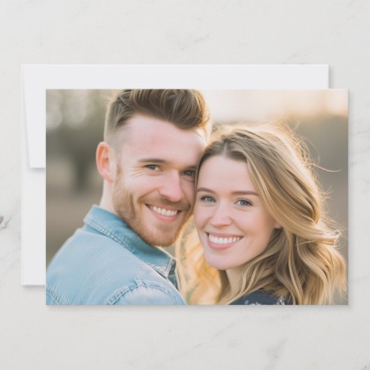 Cheerful Blue Denim Photo Kaart (Voorkant)