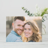 Cheerful Blue Denim Photo Kaart (Staand voorkant)