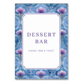 Cheerful Blue Floral Border Kaart (Achterkant)