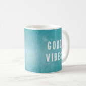 Cheerful Blue Good Vibes Kantoor Coffee Koffiemok (Voorkant rechts)