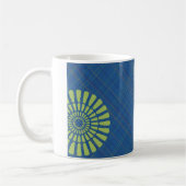 Cheerful Blue Pset Oranje Green Classic Mok (Links)