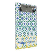 Cheerful Blue Yellow Patterterted Mini Klembord (Schuin)