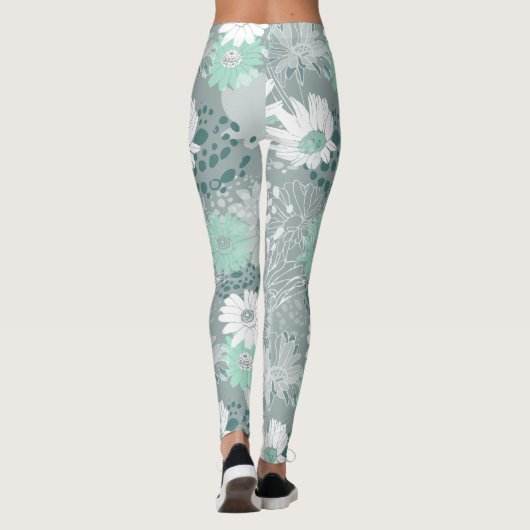 Cheerful Bohemian in Aqua Gray Leggings (Achterkant)