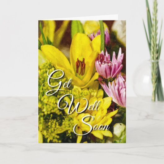 Cheerful Bouquet Painterly krijgt snel weer goed Kaart (Voorkant)