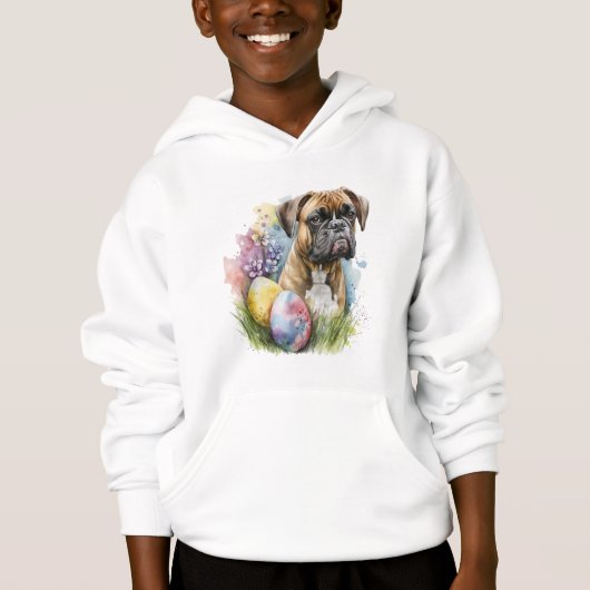 Cheerful Boxer Dog Easter Egg, Happy Easter Boxer (Voorkant)
