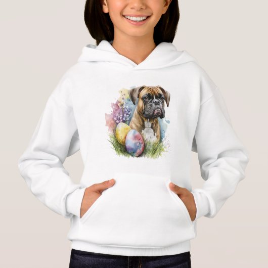 Cheerful Boxer Dog Easter Egg, Happy Easter Boxer (Voorkant)