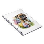 Cheerful Boxer Dog Easter Egg, Happy Easter Boxer Notitieboek (Rechterzijde)