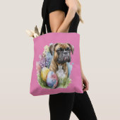 Cheerful Boxer Dog Easter Egg, Happy Easter Boxer Tote Bag (Dichtbij)