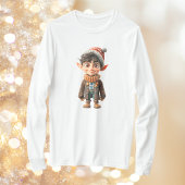 Cheerful Boy Christmas Elf Mannen T-shirt