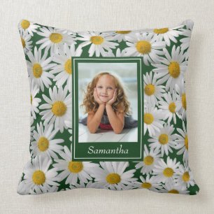 Cheerful Bright Daisy Custom Photo - Kussen