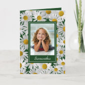 Cheerful Bright Daisy Custom Photo - Notitiekaartje (Voorkant)