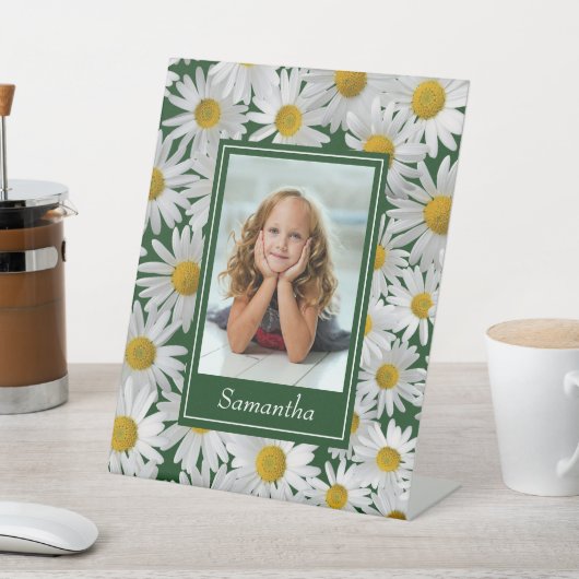 Cheerful Bright Daisy Custom Photo - Reclamebord Met Voetstuk (Insitu)