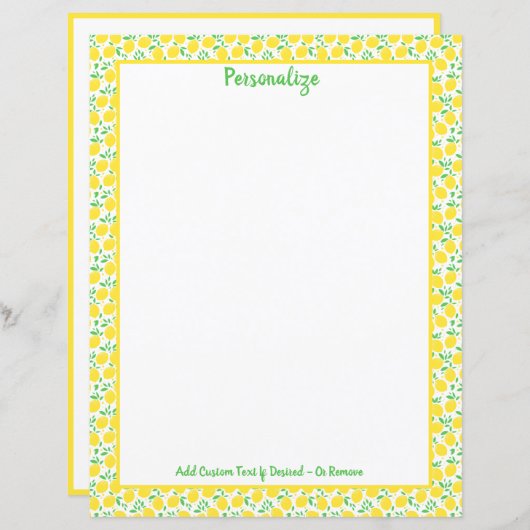 Cheerful & Bright Lemons Vine Orchard Personaliser (Voorkant / Achterkant)