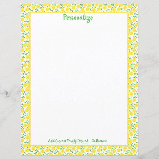 Cheerful & Bright Lemons Vine Orchard Personaliser (Voorkant)