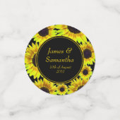 Cheerful Bright Yellow Sunflower - Confetti (Kleine voorkant)