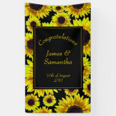 Cheerful Bright Yellow Sunflower - Spandoek (Verticaal)