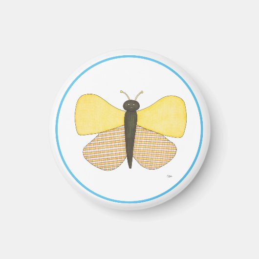 Cheerful Butterfly Magnet-Erin Brie Art Magnet (Voorkant)