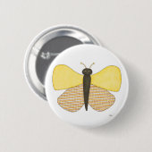 Cheerful Butterfly Pin-Erin Brie Art Button (Voorkant /achterkant)