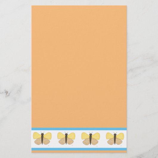 Cheerful Butterfly Stationery Briefpapier (Voorkant)