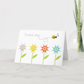 Cheerful Buzzing Bumblebee Dank je creditcard Bedankkaart (Voorkant)
