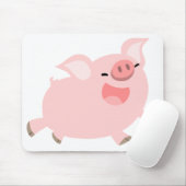 Cheerful Cartoon Pig mousepad Muismat (Met muis)