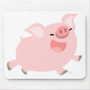 Cheerful Cartoon Pig mousepad Muismat