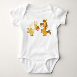 Cheerful Cartoon Ponies Baby Apparel Romper