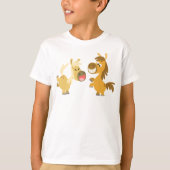 Cheerful Cartoon Ponies Children T shirt (Voorkant)