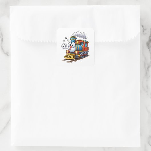 Cheerful Cartoon Train Character Sticker (Tas)