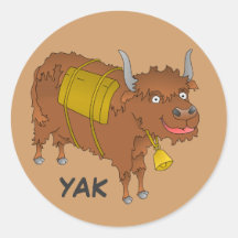 Cheerful cartoon yak